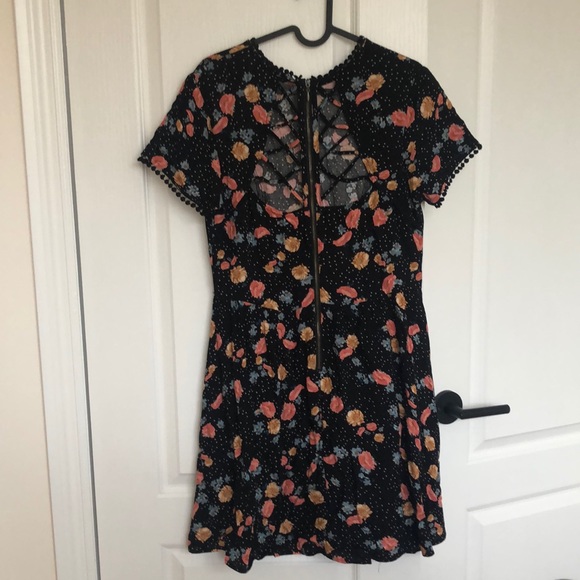Black and floral dress with LOTS of detail! - Picture 2 of 6